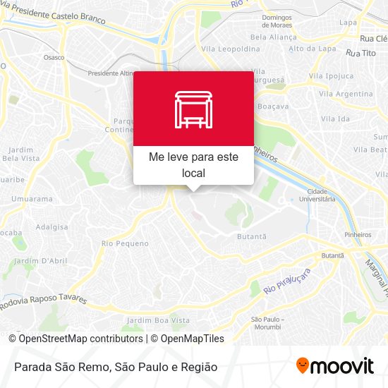 Parada São Remo mapa