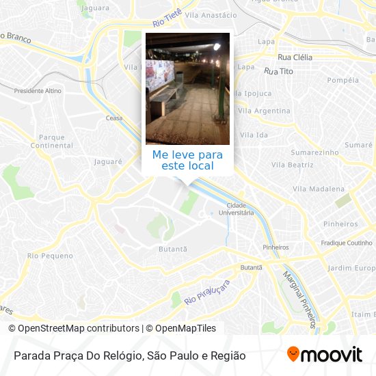 Parada Praça Do Relógio mapa