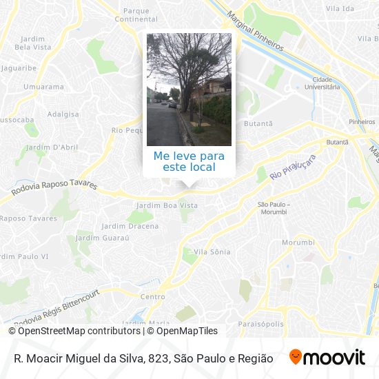 R. Moacir Miguel da Silva, 823 mapa