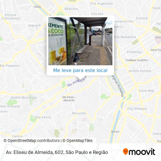 Av. Eliseu de Almeida, 602 mapa