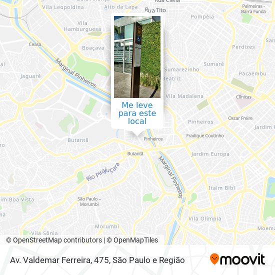 Av. Valdemar Ferreira, 475 mapa