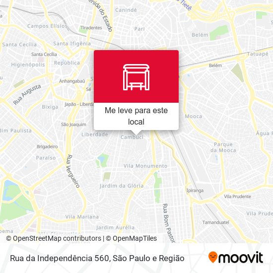 Rua da Independência 560 mapa