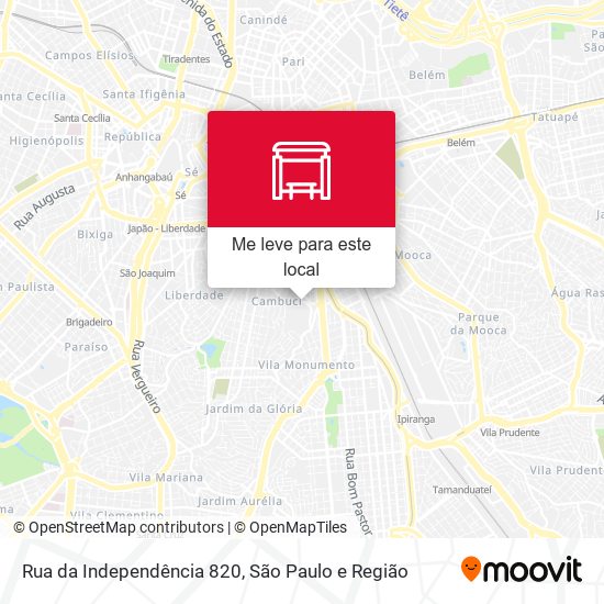 Rua da Independência 820 mapa