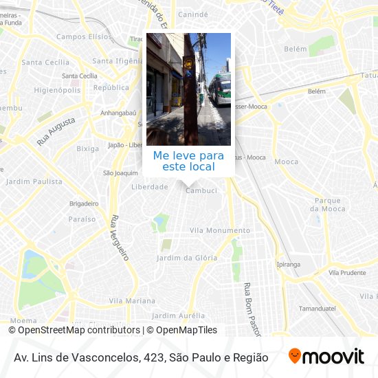 Av. Lins de Vasconcelos, 423 mapa