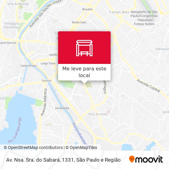Av. Nsa. Sra. do Sabará, 1331 mapa