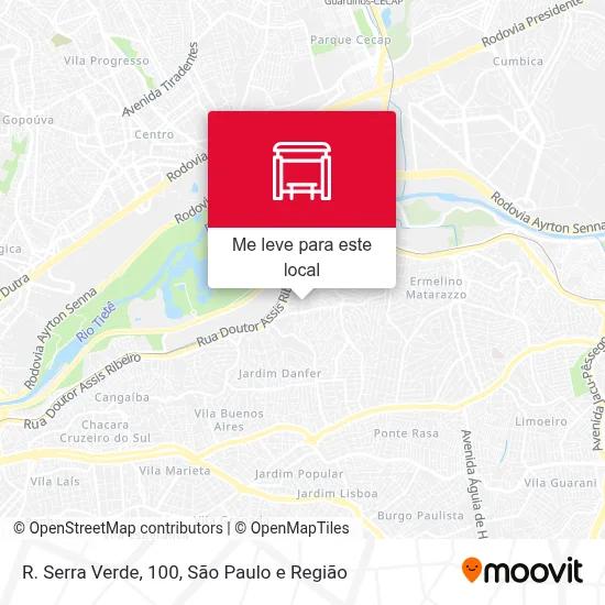 R. Serra Verde, 100 mapa