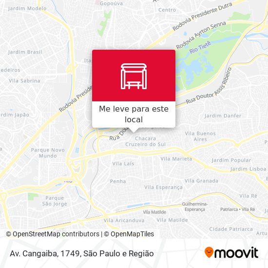 Av. Cangaiba, 1749 mapa