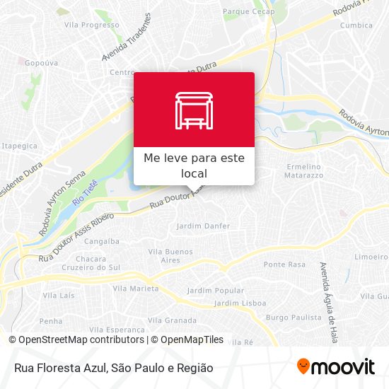 Rua Floresta Azul mapa