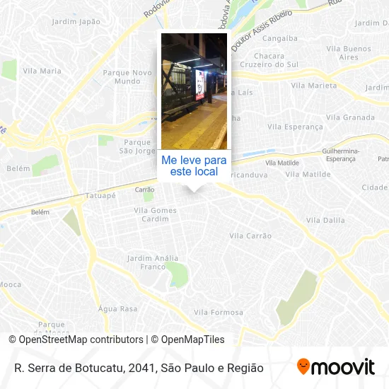R. Serra de Botucatu, 2041 mapa