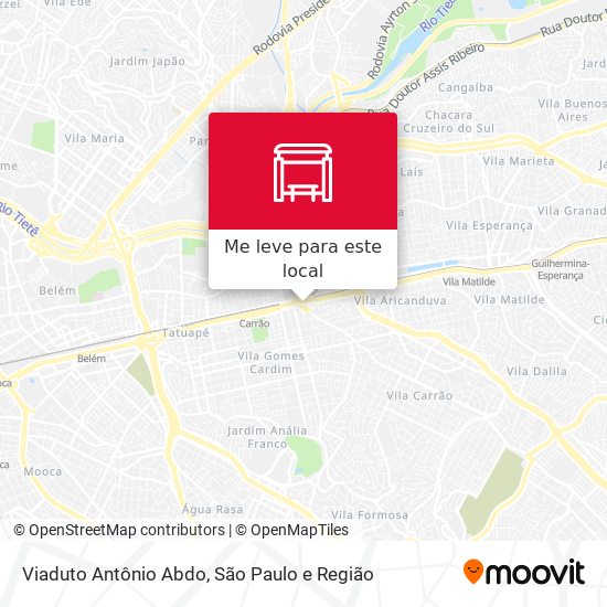 Viaduto Antônio Abdo mapa