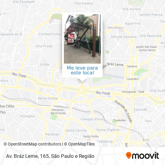 Av. Bráz Leme, 165 mapa