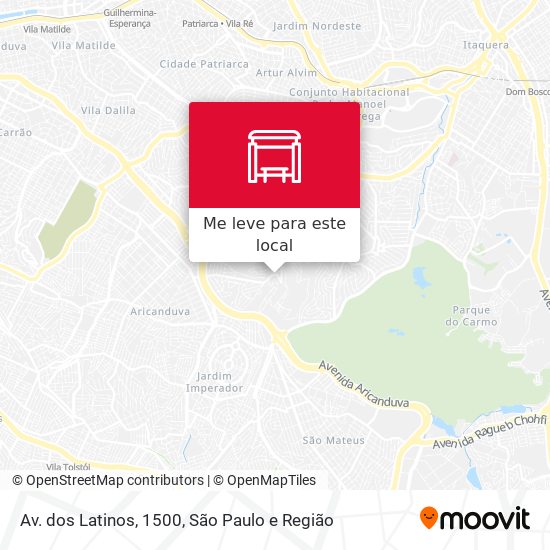 Av. dos Latinos, 1500 mapa