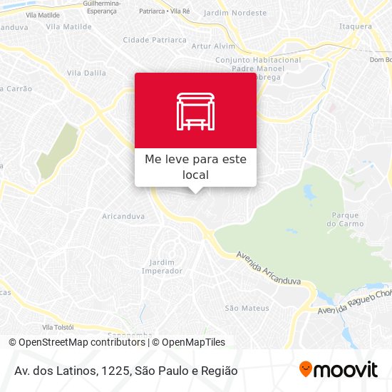 Av. dos Latinos, 1225 mapa