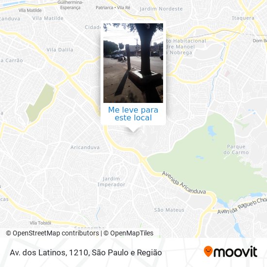 Av. dos Latinos, 1210 mapa