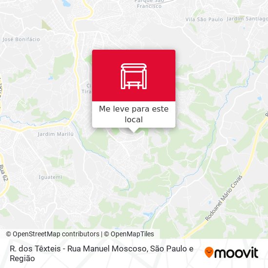 R. dos Têxteis - Rua Manuel Moscoso mapa