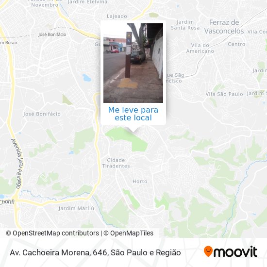 Av. Cachoeira Morena, 646 mapa