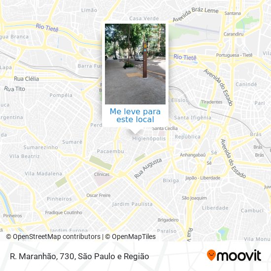 R. Maranhão, 730 mapa