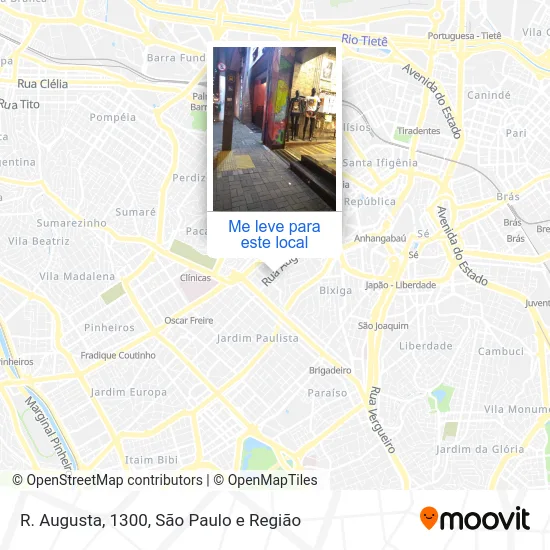 R. Augusta, 1300 mapa