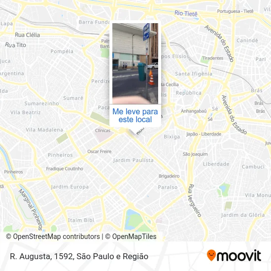 R. Augusta, 1592 mapa