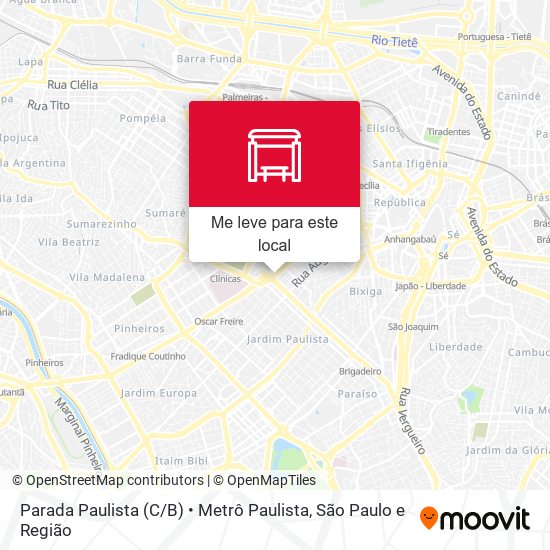 Paulista C/B • Metrô Paulista mapa
