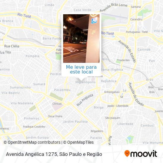 Avenida Angélica 1275 mapa