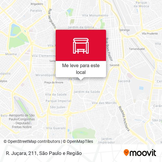 R. Juçara, 211 mapa