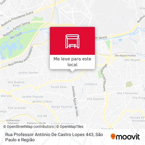 Rua Professor Antônio De Castro Lopes 443 mapa