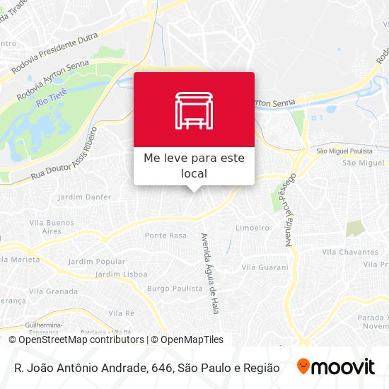 R. João Antônio Andrade, 646 mapa