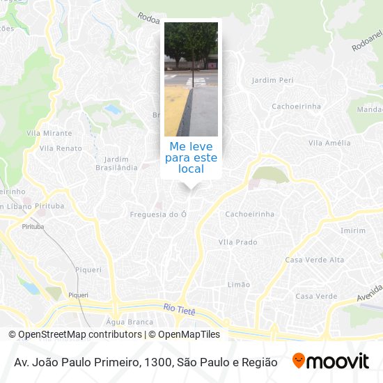 Av. João Paulo Primeiro, 1300 mapa