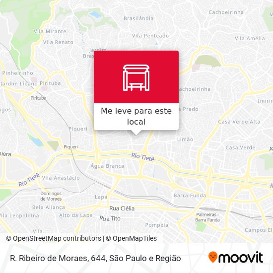R. Ribeiro de Moraes, 644 mapa