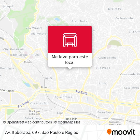 Av. Itaberaba, 697 mapa