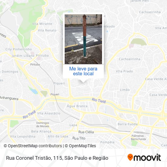 Rua Coronel Tristão, 115 mapa