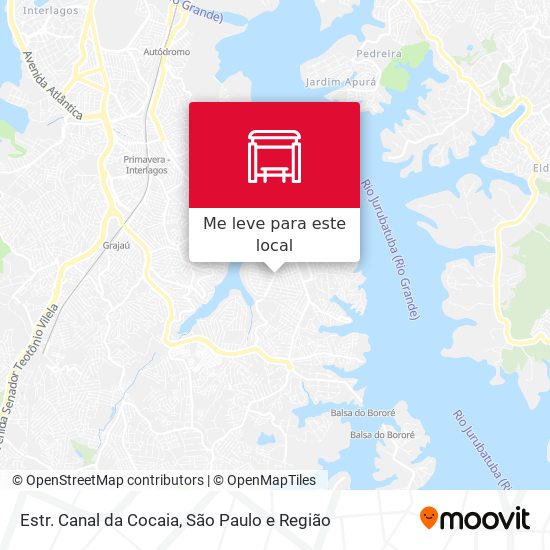 Estr. Canal da Cocaia mapa