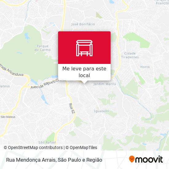 Rua Mendonça Arrais mapa