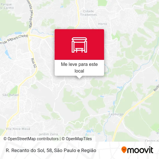 R. Recanto do Sol, 58 mapa