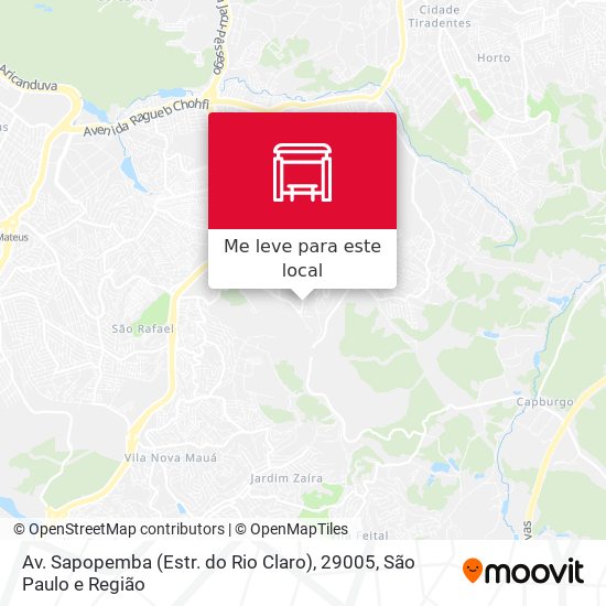 Av. Sapopemba (Estr. do Rio Claro), 29005 mapa