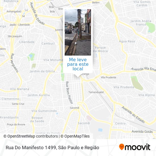 Rua Do Manifesto 1499 mapa