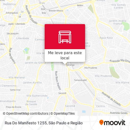 Rua Do Manifesto 1255 mapa