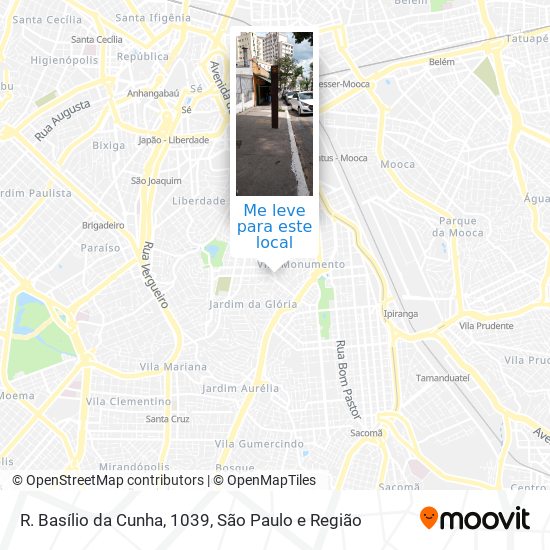 R. Basílio da Cunha, 1039 mapa