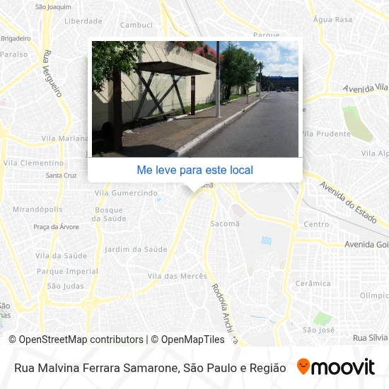 Rua Malvina Ferrara Samarone mapa