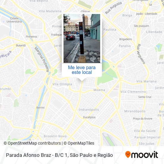 Parada Afonso Braz - B/C 1 mapa