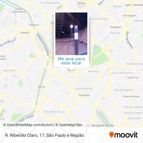 R. Ribeirão Claro, 17 mapa