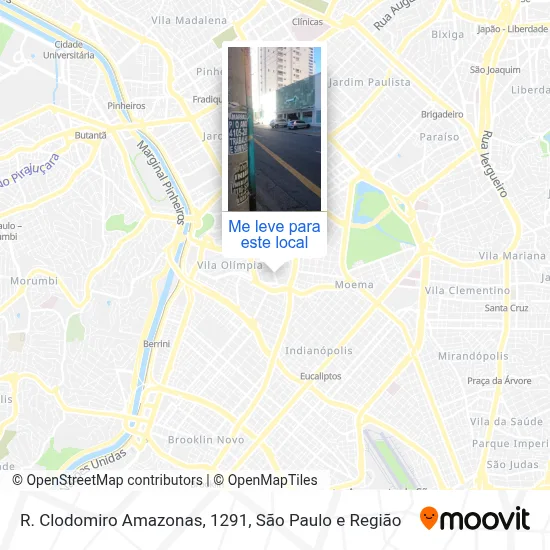 R. Clodomiro Amazonas, 1291 mapa