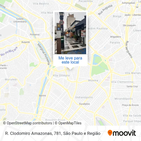 R. Clodomiro Amazonas, 781 mapa