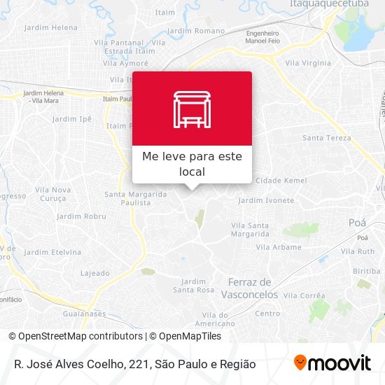 R. José Alves Coelho, 221 mapa