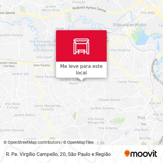 R. Pe. Virgílio Campello, 20 mapa