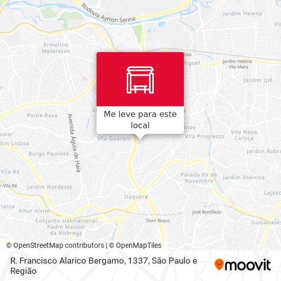R. Francisco Alarico Bergamo, 1337 mapa