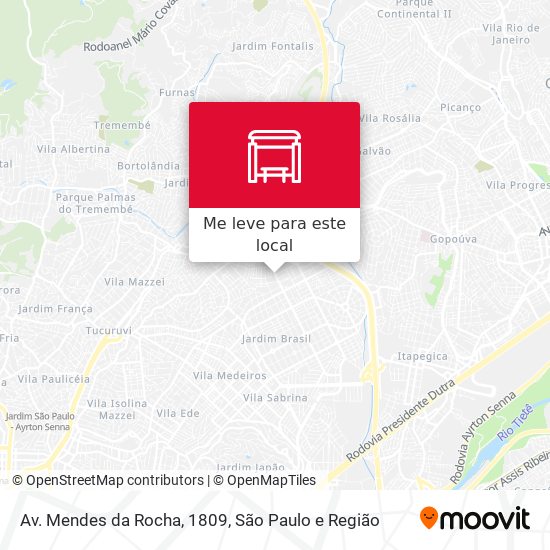 Av. Mendes da Rocha, 1809 mapa