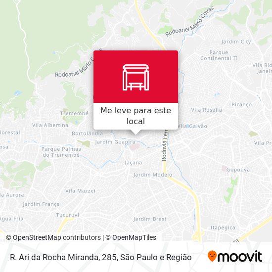 R. Ari da Rocha Miranda, 285 mapa