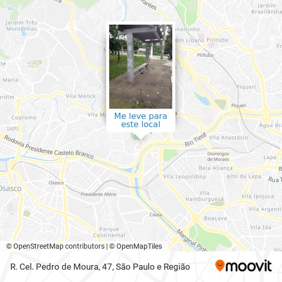 R. Cel. Pedro de Moura, 47 mapa